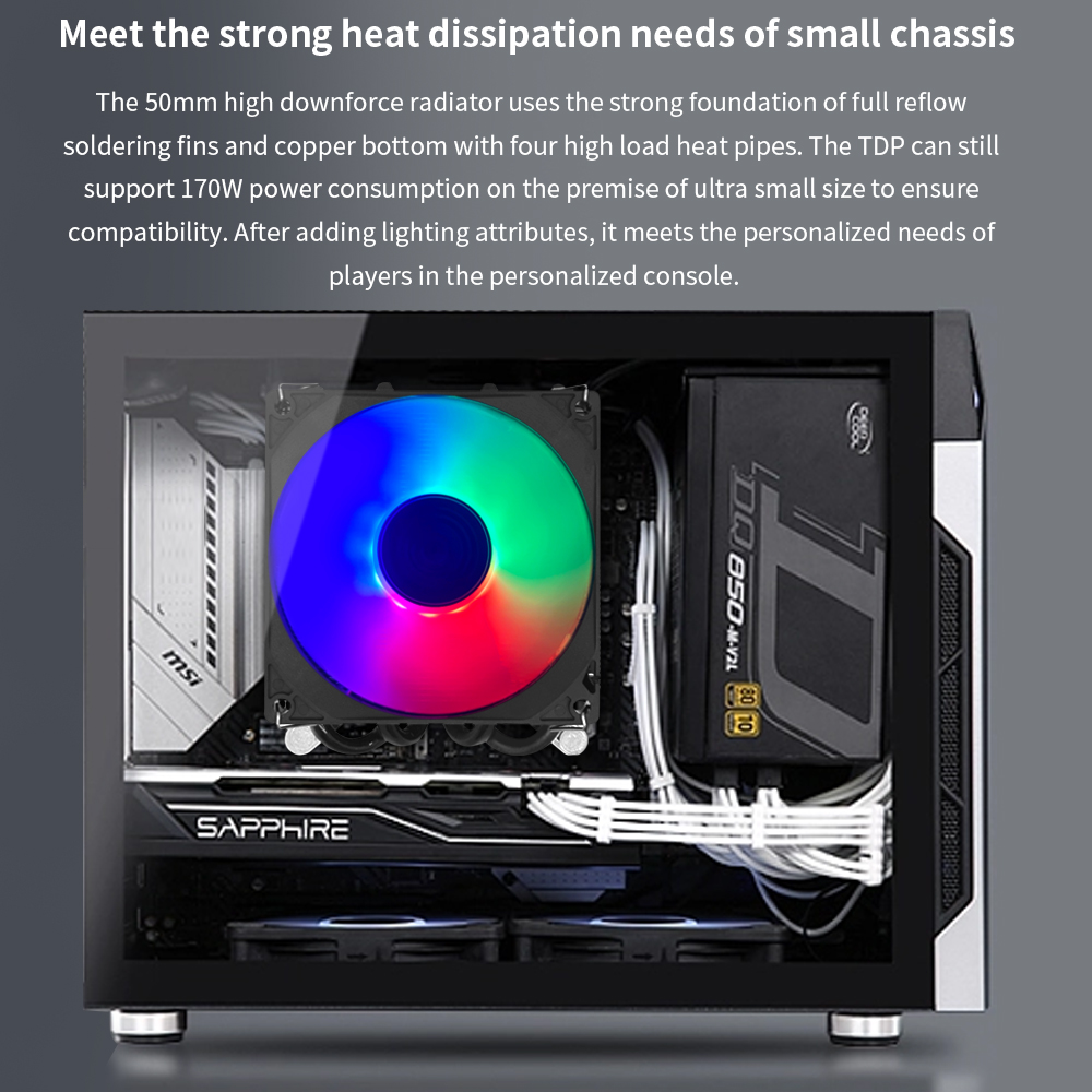 TISHRIC CPU Cooling Fan ITX Sm - Air Cooler Cpu recension och pris