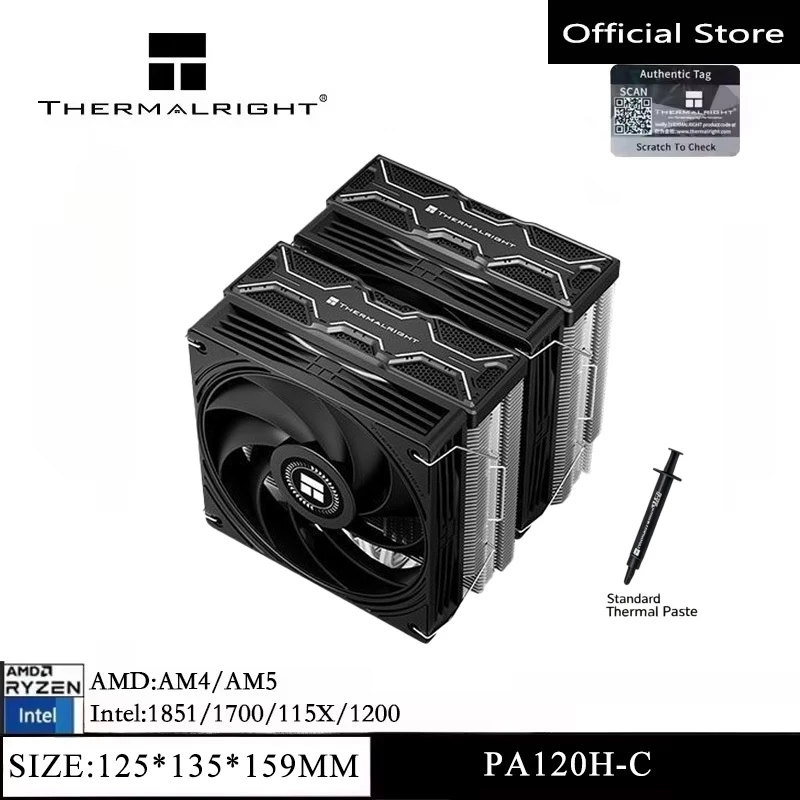 Thermalright PA120H‑C BLACK Du - Air Cooler Cpu recension och pris