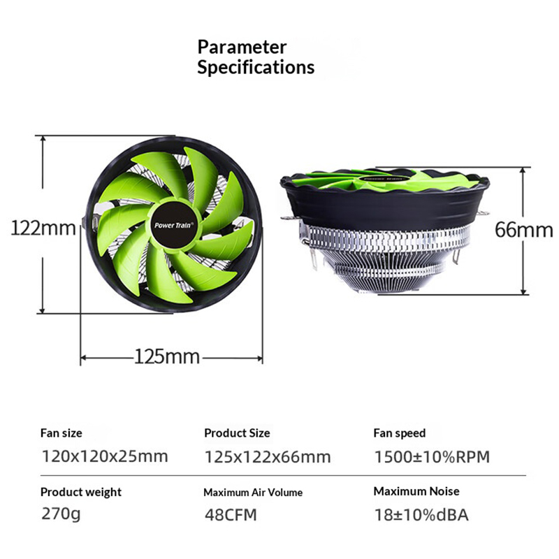 PowerTrain Armored DL120Q Unde - Air Cooler Cpu recension och pris